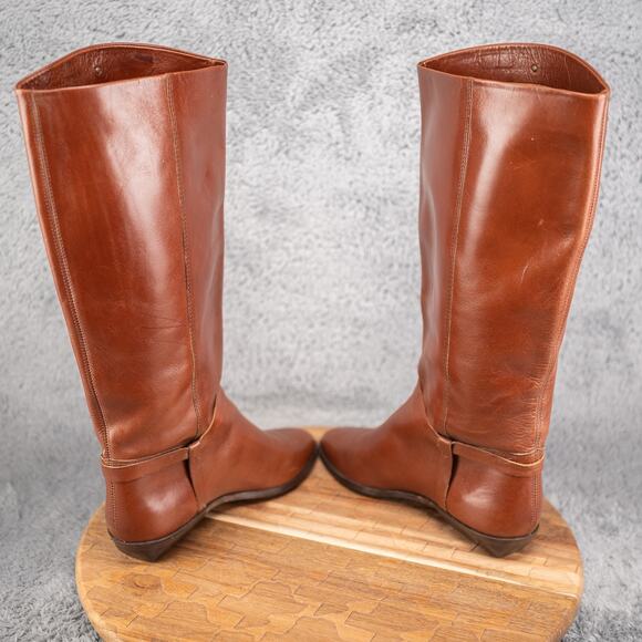 ETIENNE AIGNER Riding Boot Womens 6 M Knee High Fashion Brown Leather 7948 - Picture 5 of 7